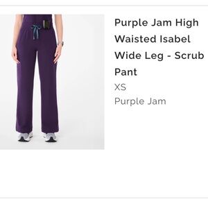 FIGS High waisted Isabel scrub pant purple jam